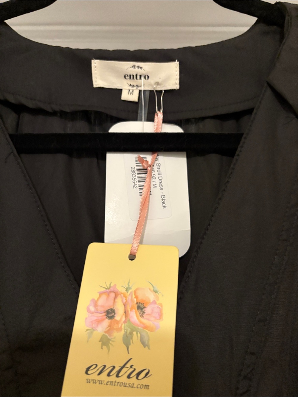 entro Black Short Sleeve Tiered Mini Dress - Picture 3 of 3